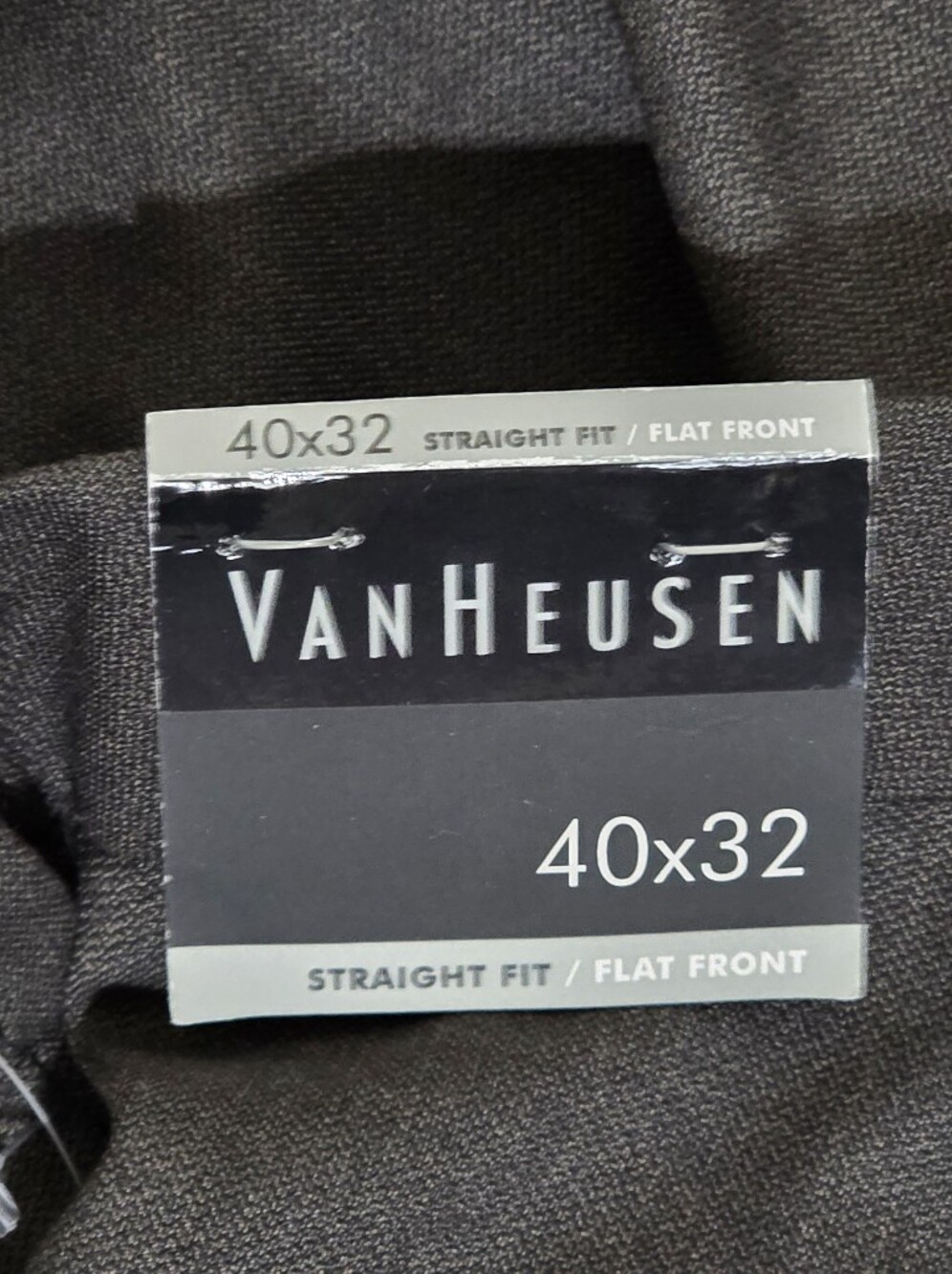 Van Heusen Straight Fit Flat Front Mens Size 40 X 32 Dress Pants in Brown - Picture 11 of 16